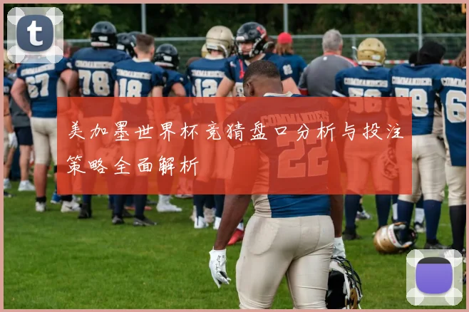 美加墨世界杯竞猜盘口分析与投注策略全面解析